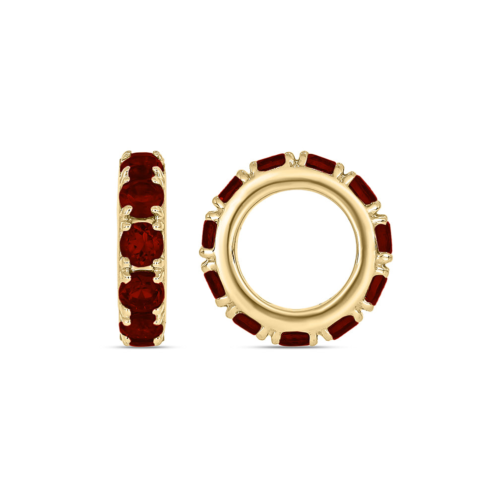 Sterling Silver 14KYGP Garnet Charm