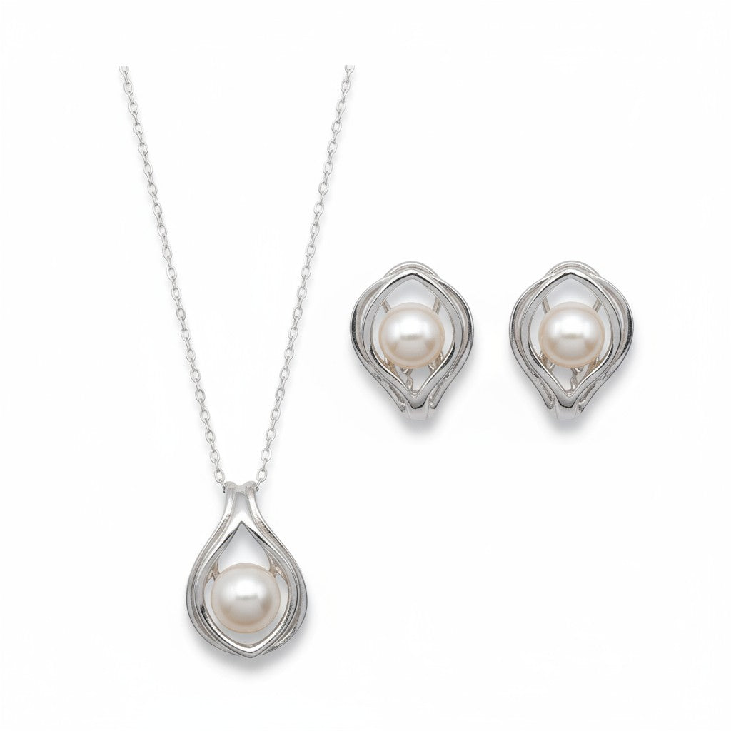 Sterling Silver Freshwater Pearl Set