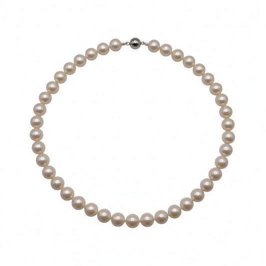 Sterling Silver Cultured Freshwater Pearl 11–13MM Necklace