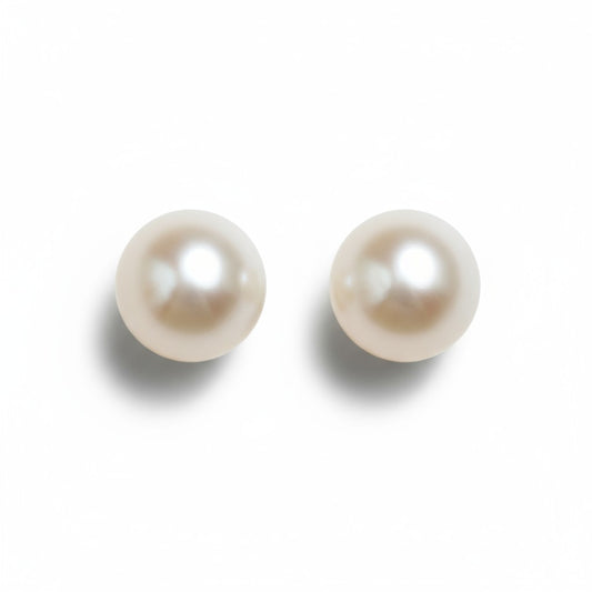 14KT Yellow Gold Akoya Cultured Pearl Stud Earrings