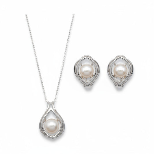 Sterling Silver Freshwater Pearl Set